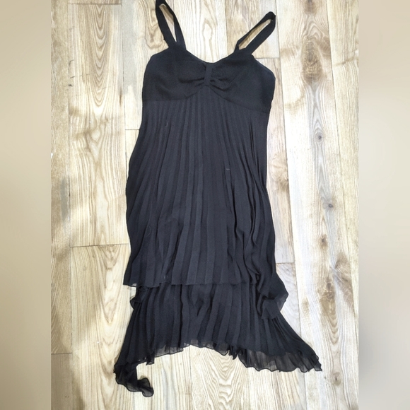 Anthony Studio BlackTiered Dress Women's 8 Made In USA - Picture 1 of 8